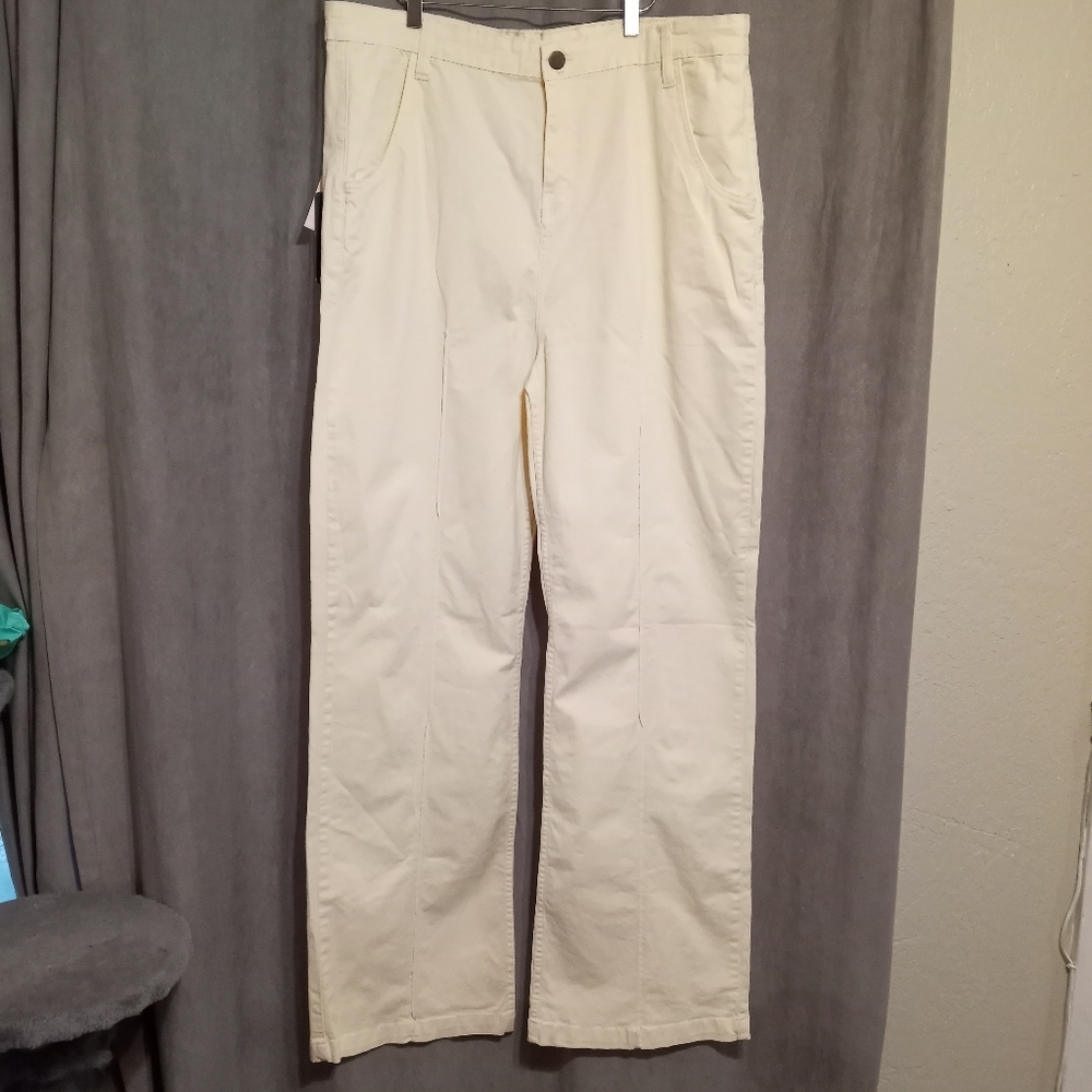 PRETTY LITTLE THING Jeans Plus Size Contrast Stitch Flare Long Inseam